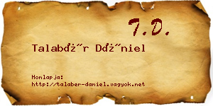 Talabér Dániel névjegykártya